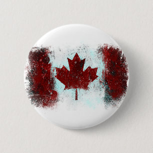 Canadian Flag Graffiti 6 Cm Round Badge