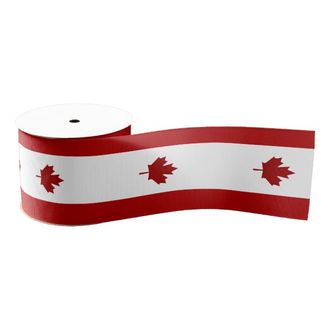 Canadian flag grosgrain ribbon (Spool)