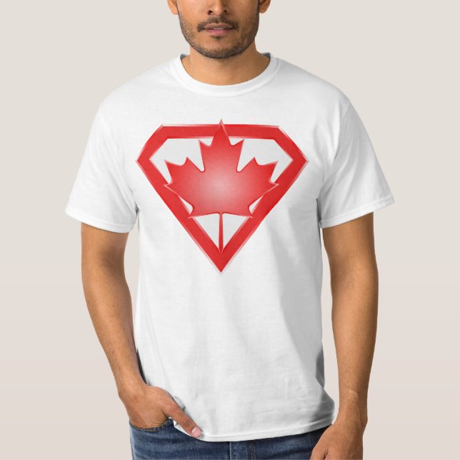 Canadian Flag Hero Shield, Canada Day shirt (Front)