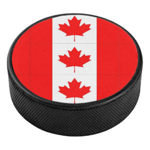 CANADIAN FLAG HOCKEY PUCK
