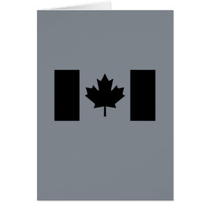 Canadian Flag in Black