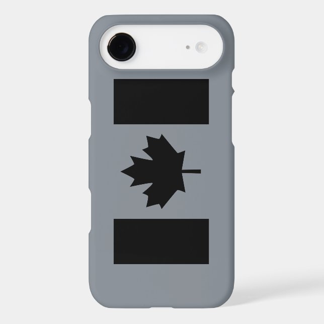 Canadian Flag in Black Case-Mate iPhone Case (Back)