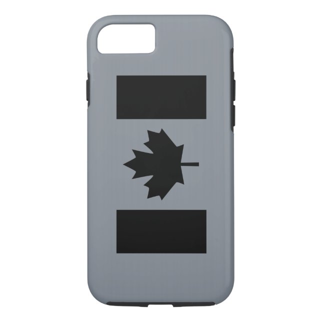 Canadian Flag in Black Case-Mate iPhone Case (Back)