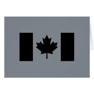 Canadian Flag in Black Decor