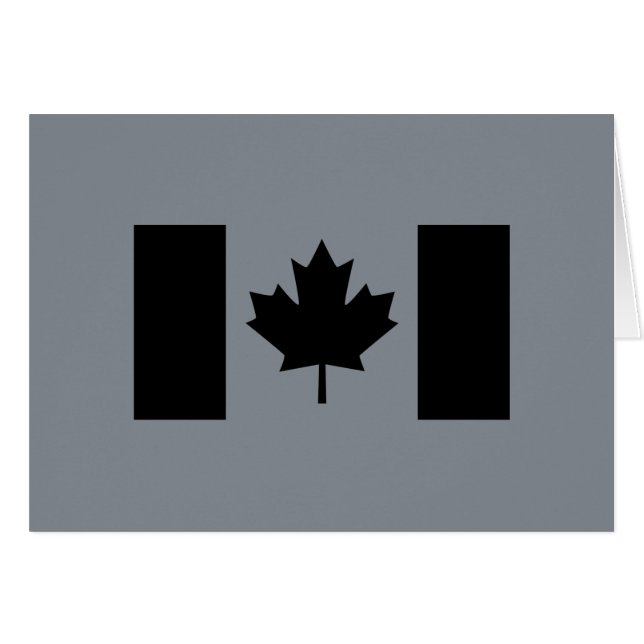 Canadian Flag in Black Decor (Front Horizontal)