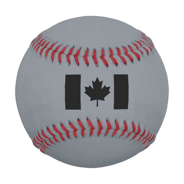 Canadian Flag in Black Design Baseball (Front)