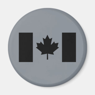 Canadian Flag in Black Magnet
