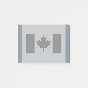 Canadian Flag in Black Style Post-it Notes