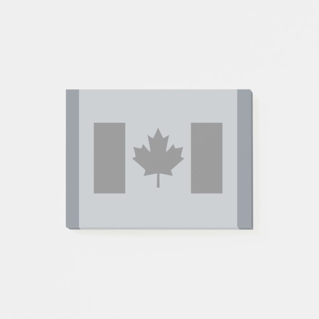 Canadian Flag in Black Style Post-it Notes (Front)