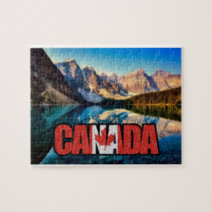 Canadian Flag In "Canada" Jigsaw Puzzle