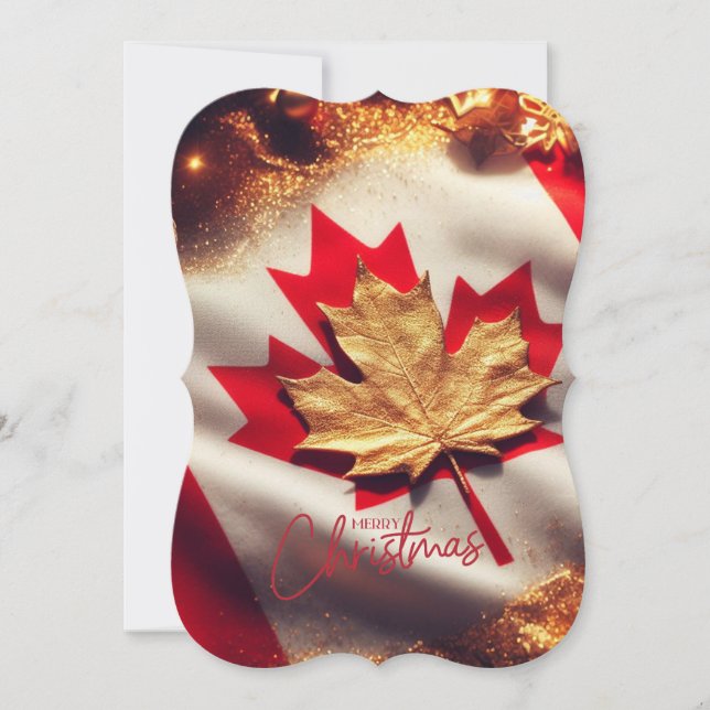 CANADIAN flag inspired christmas card (Front)