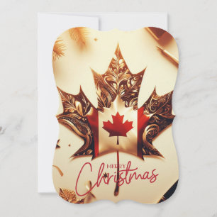 CANADIAN flag inspired christmas card