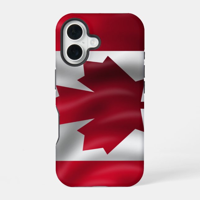 Canadian Flag iPhone 16 Case (Back)