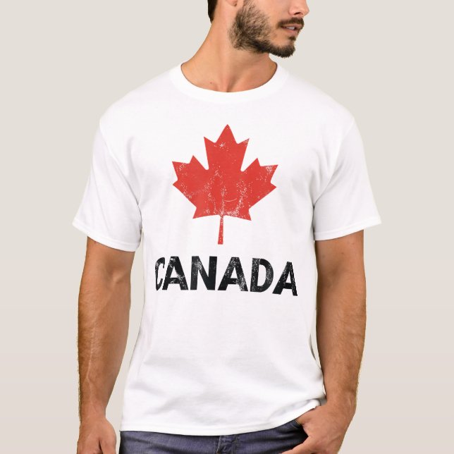 Canadian Flag Kids Vintage Canada T-Shirt (Front)