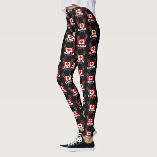 Canadian Flag Lacrosse LAX Leggins Leggings