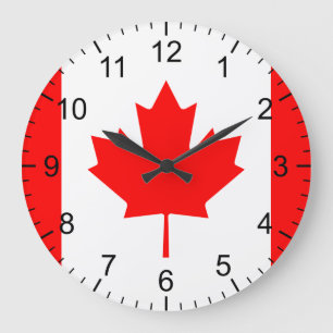 Canadian Flag Large Clock
