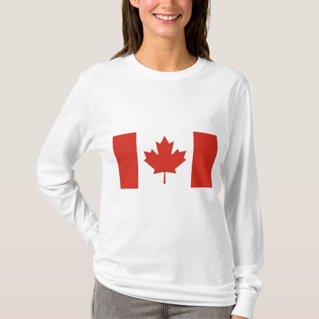 Canadian Flag (Maple Leaf) (Canada) T-Shirt (Front)