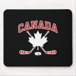 Canadian Flag Maple Leaf Hockey Canada Day Men Wom Mouse Mat