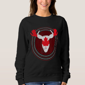 Canadian Flag Maple Leaf Moose Animal Canada Sweatshirt