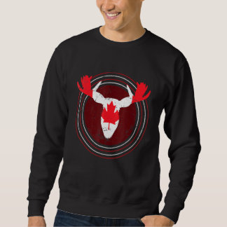 Canadian Flag Maple Leaf Moose Animal Canada Sweatshirt