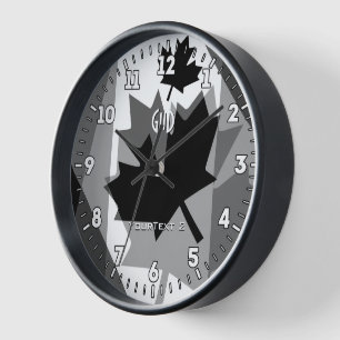 Canadian Flag Maple Leaf on a Clock