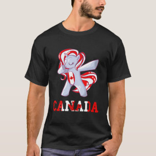 Canadian Flag Maple Leaf Unicorn Canadian Roots Ca T-Shirt