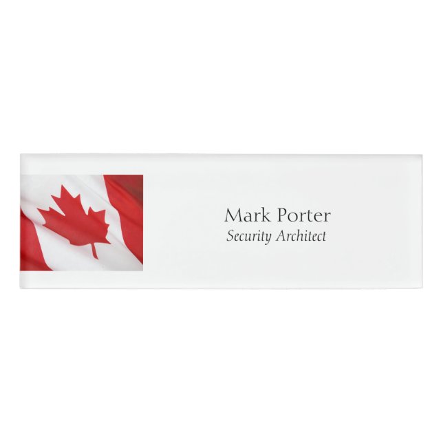 Canadian flag name tag (Front)