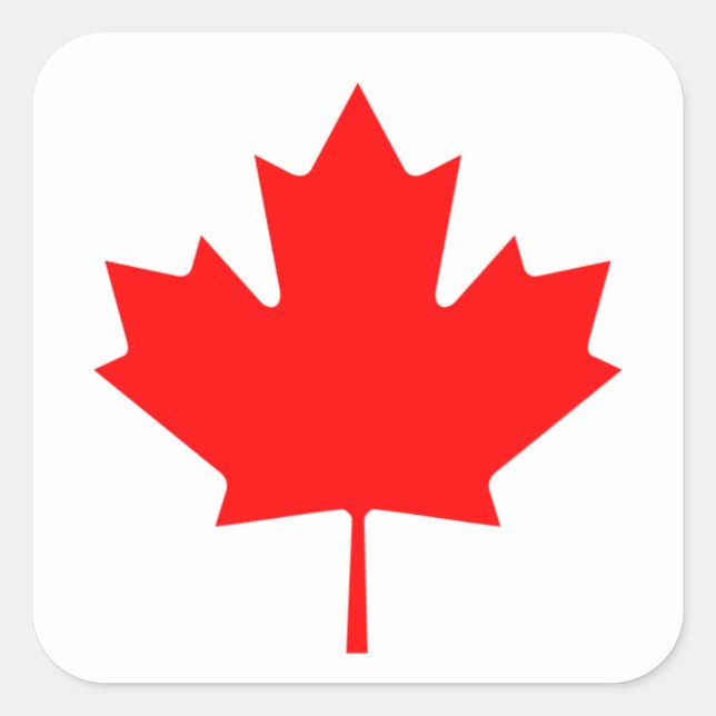 Canadian Flag of Canada Maple Leaf Square Sticker (Front)