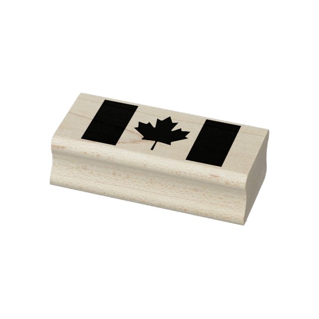 Canadian flag of Canada red ink Rubber Stamp (Stamp)