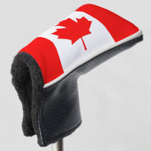 Canadian Flag of Canada Red Maple Leaf Golfer