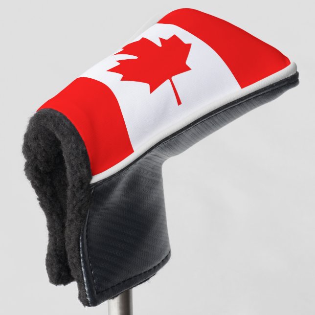 Canadian Flag of Canada Red Maple Leaf Golfer Golf Head Cover (3/4 Front)