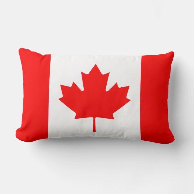 Canadian Flag of Canada Red Maple Leaf Pillow (Front)
