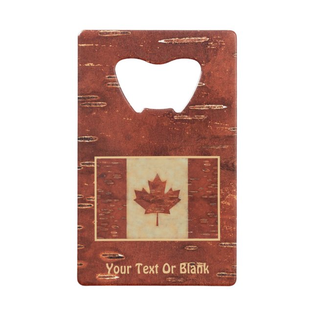 Canadian Flag On Inner Birch Bark (Front)