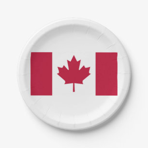 Canadian Flag Paper Plates