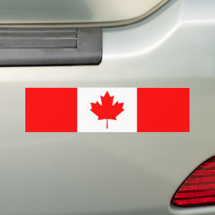 Canadian flag patriotic bumper sticker