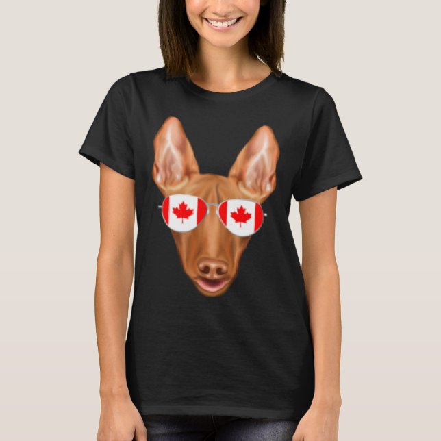Canadian Flag Pharaoh Hound Dog Canada Pocket T-Shirt (Front)