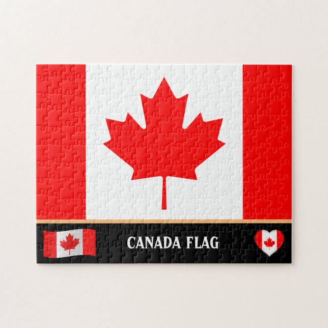 Canadian Flag puzzle, Canadians country / Canada Jigsaw Puzzle (Horizontal)