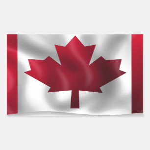 Canadian Flag Rectangular Sticker