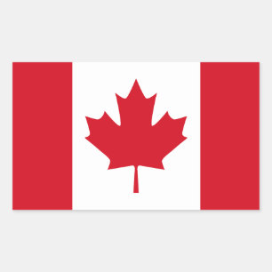 Canadian Flag Rectangular Sticker
