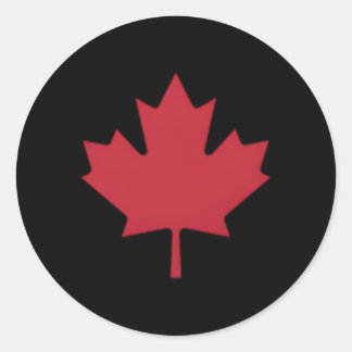 Canadian Flag Red Maple Leaf Canada Day Classic Round Sticker