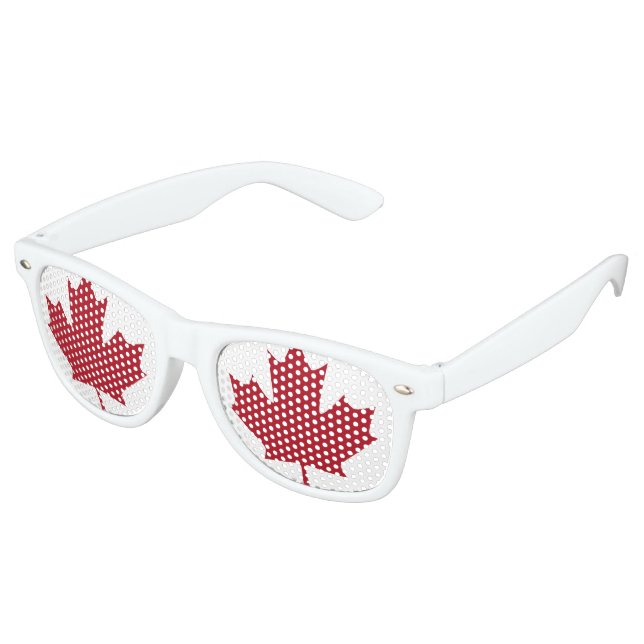 Canadian Flag Retro Sunglasses (Angled)