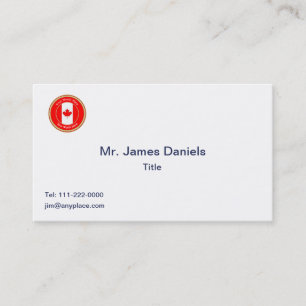 Canadian Flag Rope Shield Business Card