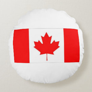 CANADIAN FLAG ROUND CUSHION