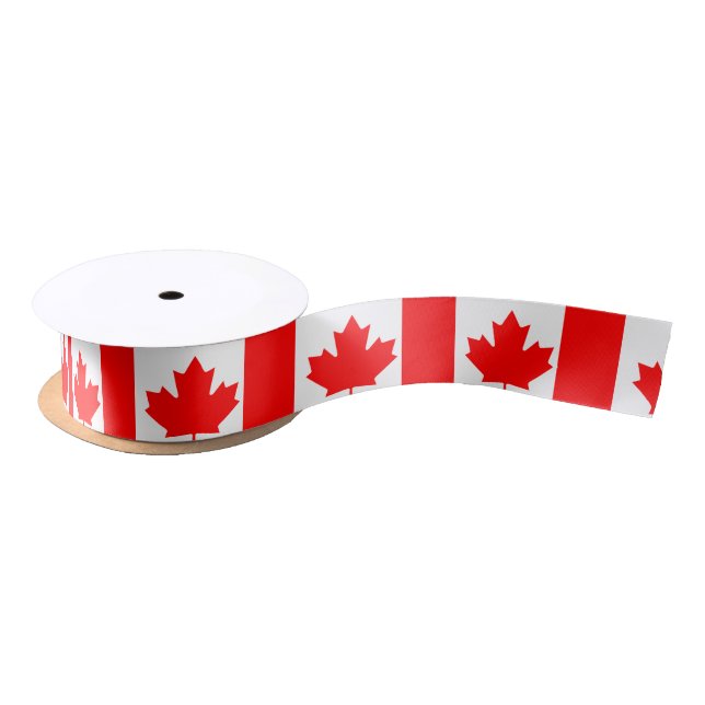 Canadian Flag Satin Ribbon (Spool)