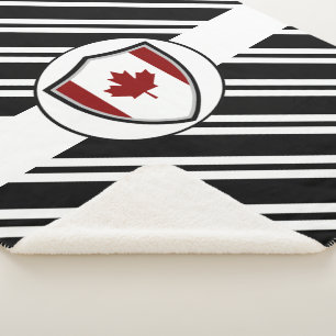 Canadian flag sherpa blanket