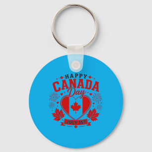 Canadian Flag Shirt Women Men Kids Red Maple Leaf Key Ring