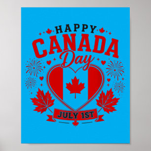 Canadian Flag Shirt Women Men Kids Red Maple Leaf Poster