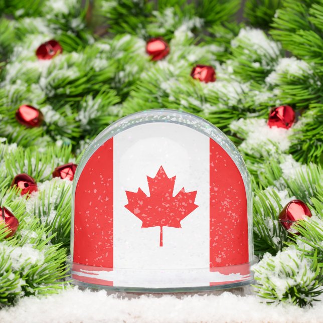 Canadian flag snow globe with your custom photo (Christmas)