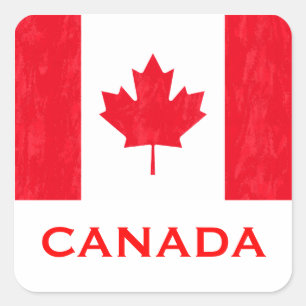 CANADIAN FLAG SQUARE STICKER