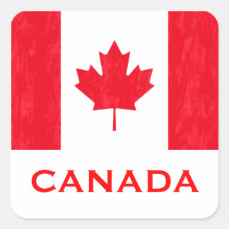 CANADIAN FLAG SQUARE STICKER